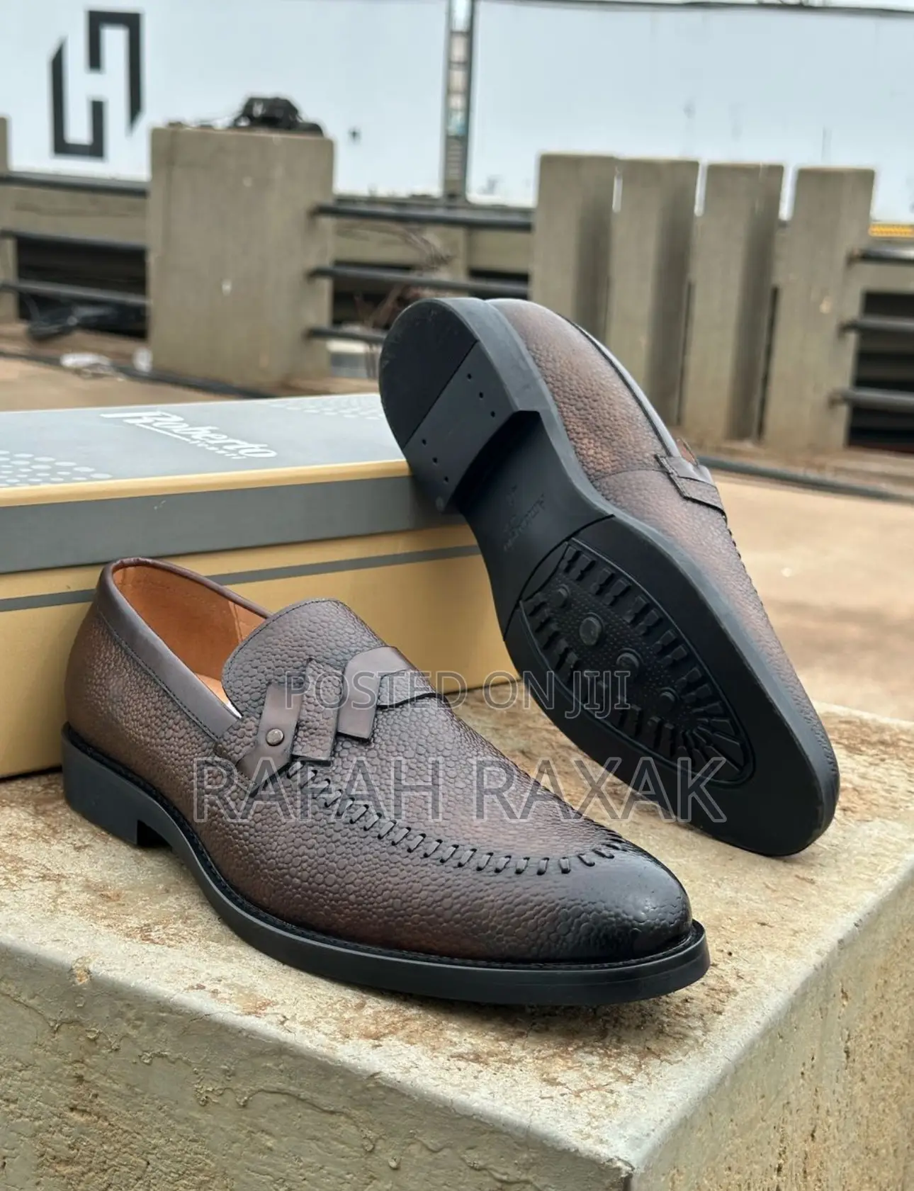 Original Dark Brown Leather Italian Gentle Ambrogio Loafers