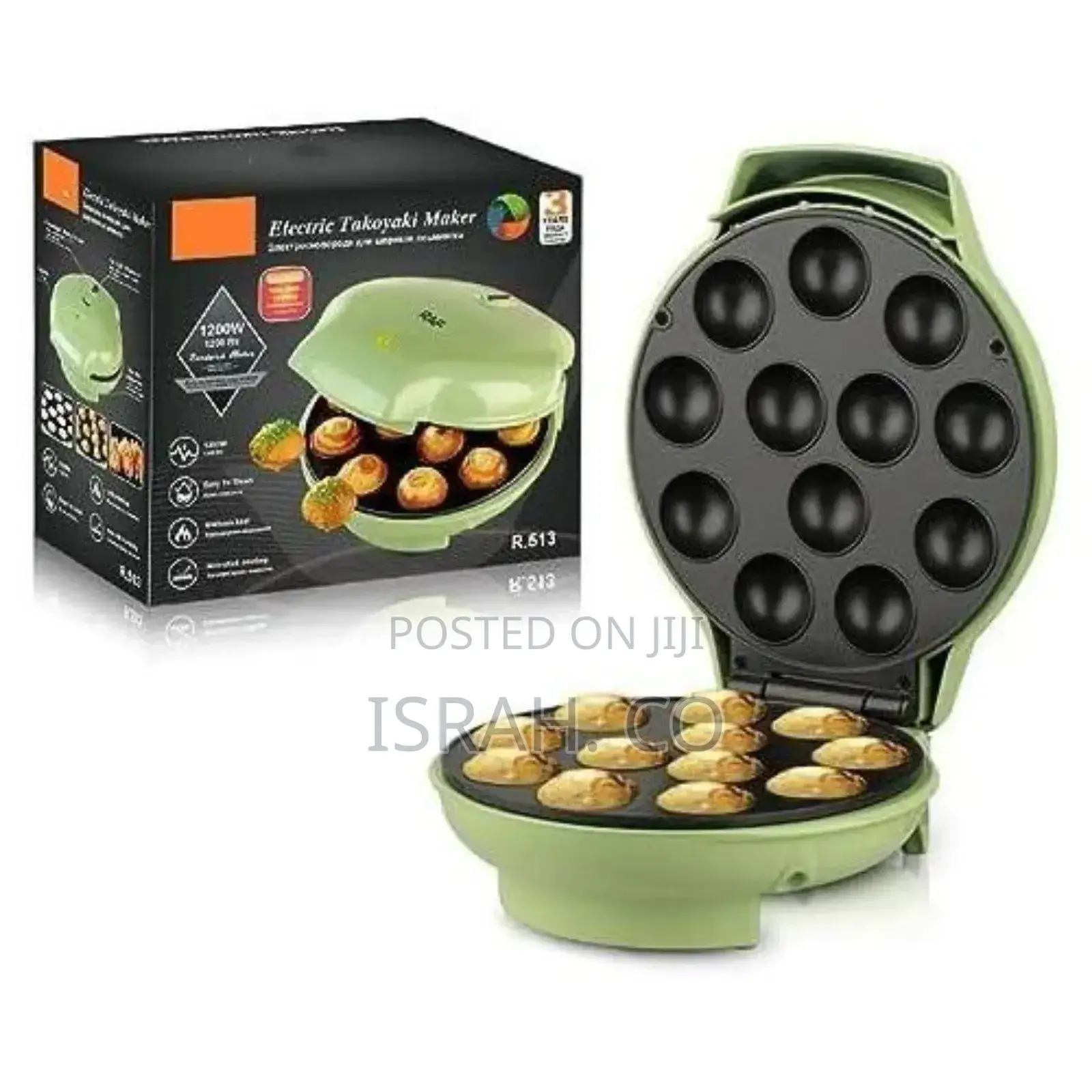 Raf Electric Takoyaki Maker, 12 Holes Takoyaki Pan