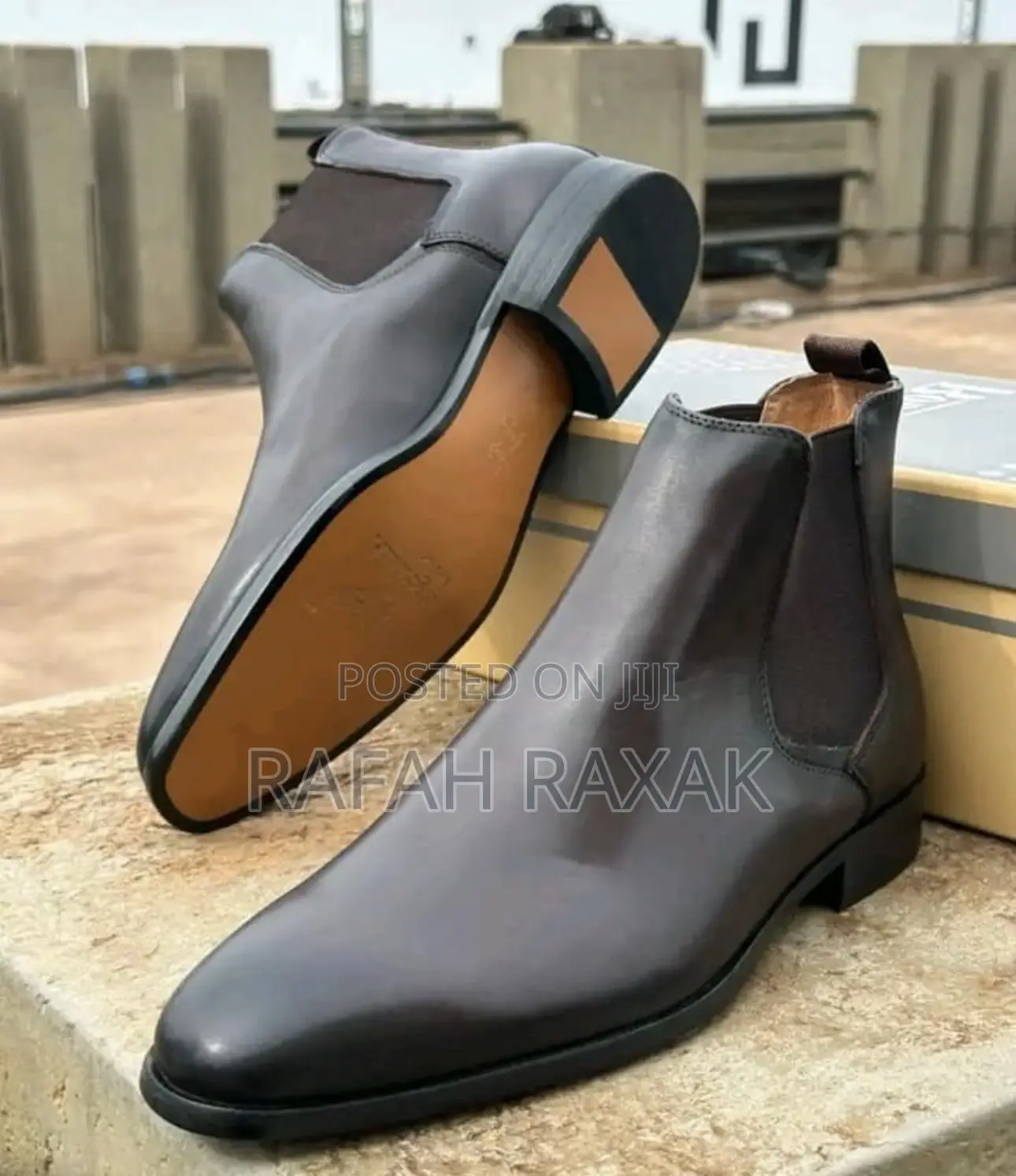 Original Men’S Gentle Italian Ambrogio Leather Chelsea Boots
