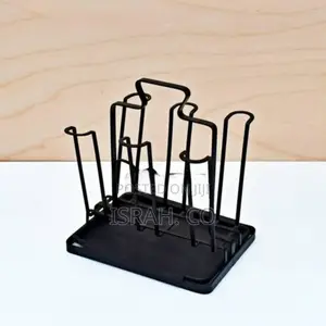Rectangle 6 Glass Cups Stand Holder Drying Shelf