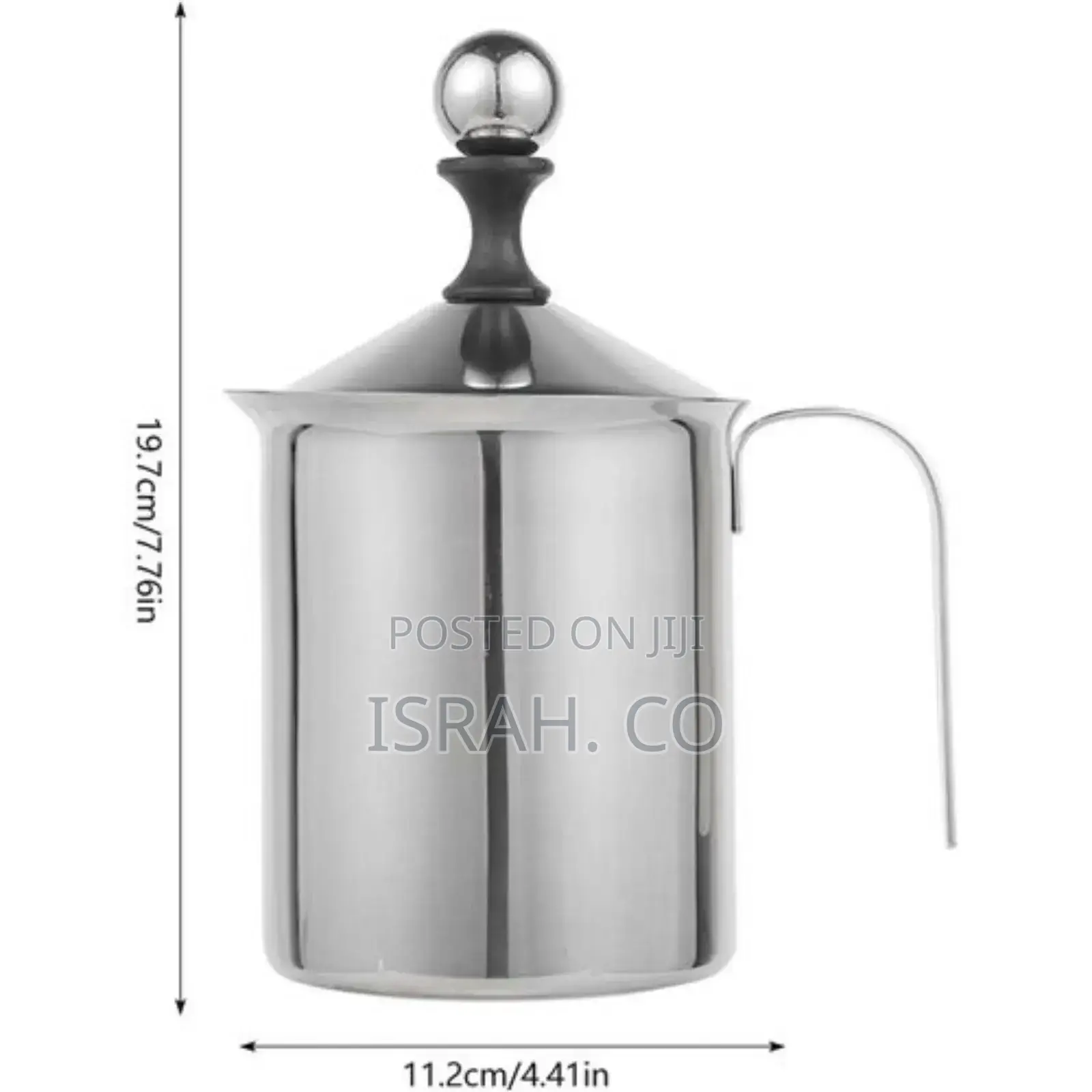 800ml Manual Milk Frother Stainless Steel Double-Layer