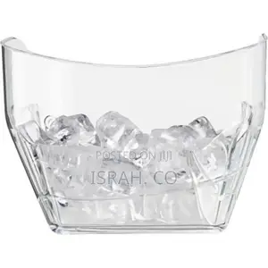 Acrylic Clear Beverage Ice Bucket Tub 12.5x 8.5 X 9.75 Inch