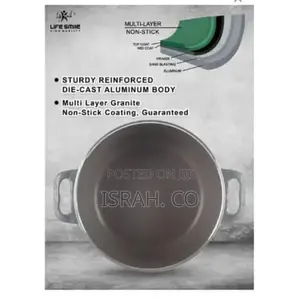 Life Smile 16pcs Granite Coated Healthy Cookware Set -