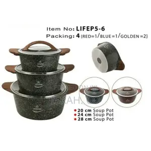 Non-Stick Coating, Pfoa-Free, Wooden Handles Cooking Pots