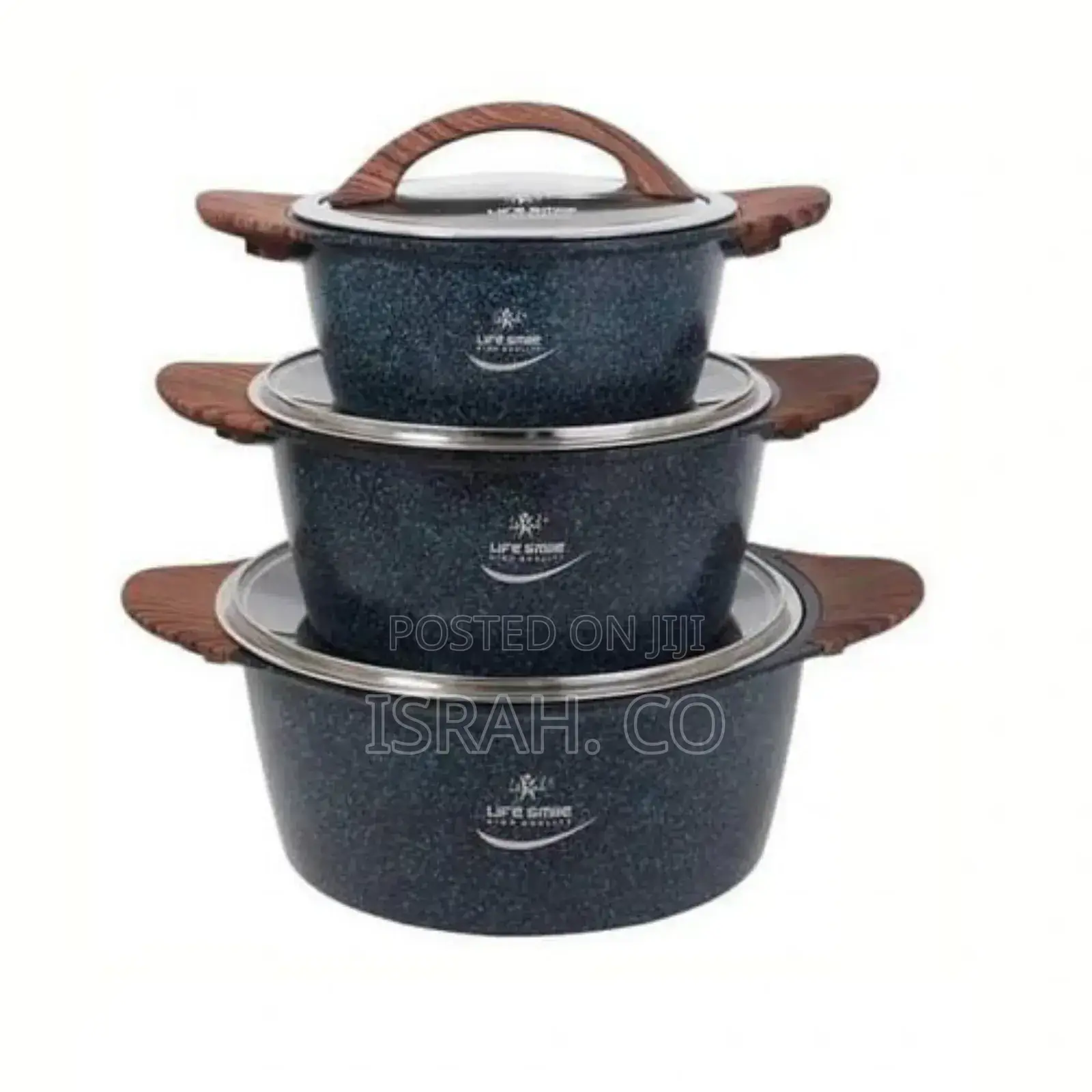 Non-Stick Coating, Pfoa-Free, Wooden Handles Cooking Pots