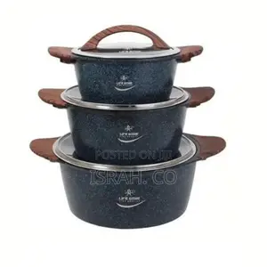 Non-Stick Coating, Pfoa-Free, Wooden Handles Cooking Pots
