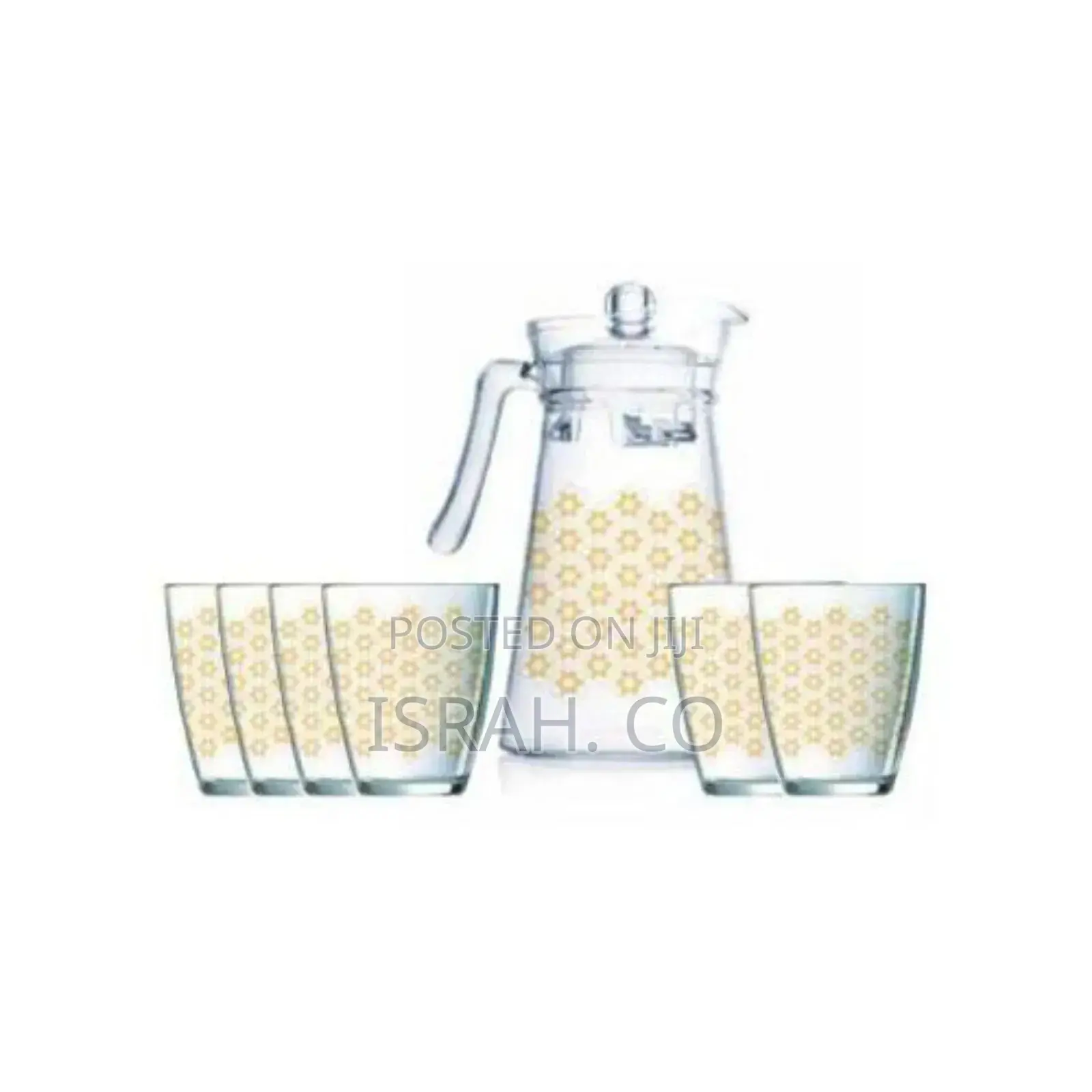 Luminarc 7 Pieces of Neo+Kone Golden Flower Maze Drink Set 6