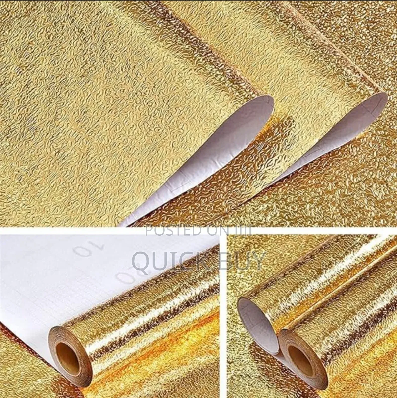 Golden Foil Kitchen Design Decor Wallpaper Sticker