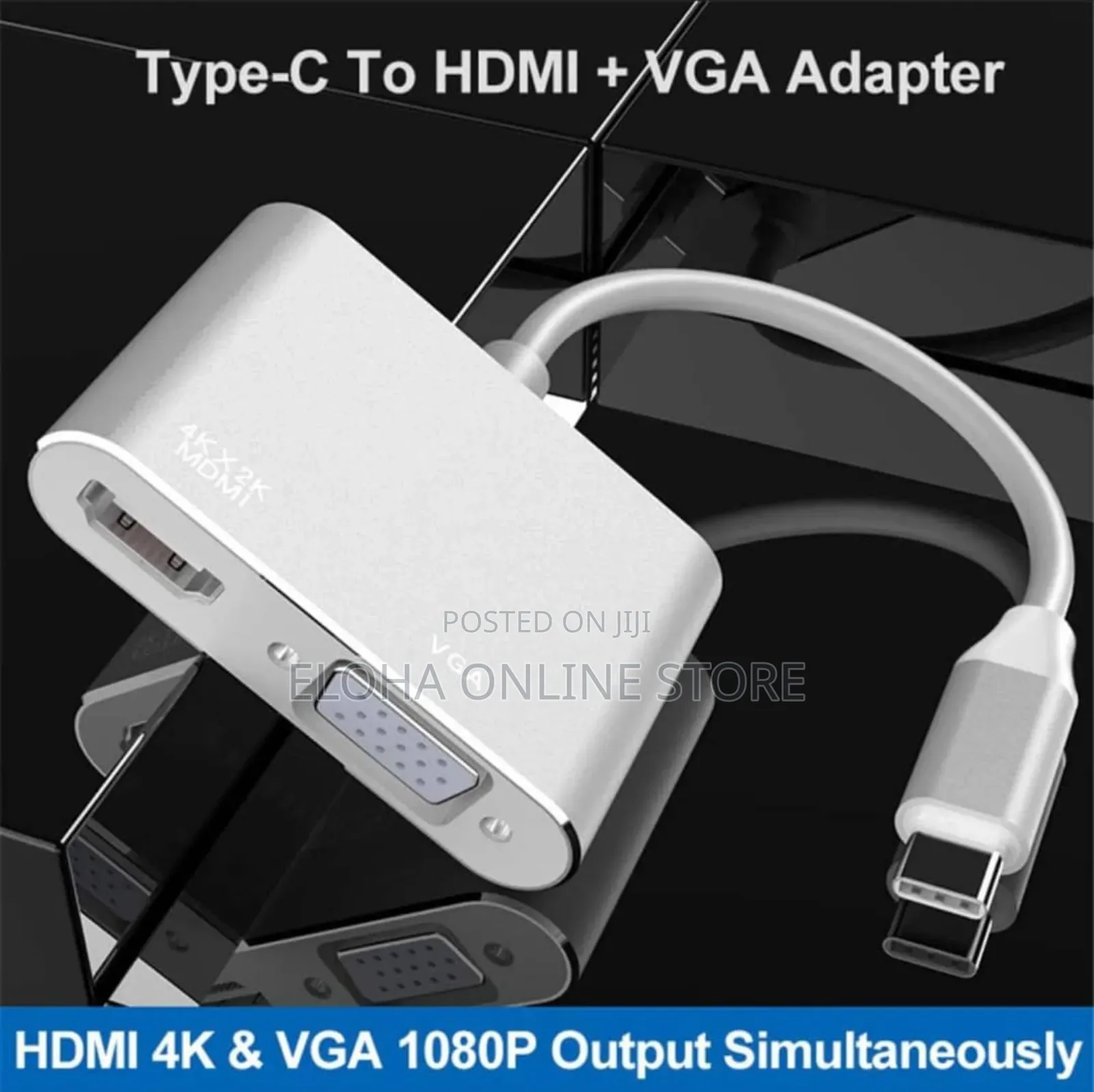 2 In 1 Usb 3.1 Type C To Vga Hdmi Video Converter