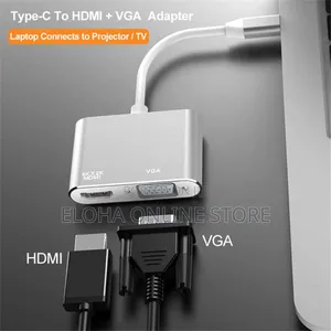 2 In 1 Usb 3.1 Type C To Vga Hdmi Video Converter