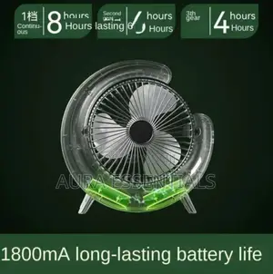 G-Shaped 7 Colorful Led Night Light Desktop Fan