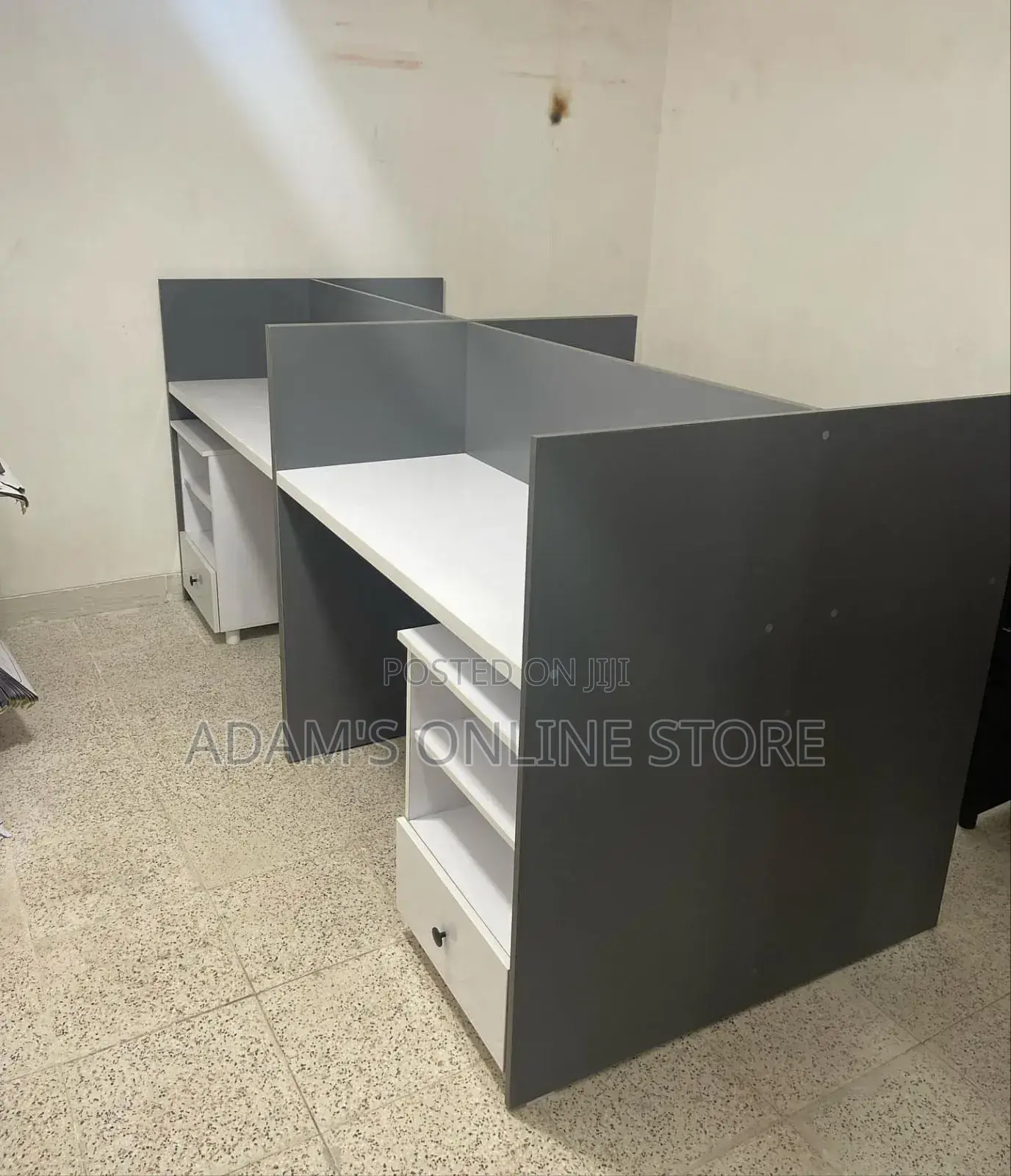 Office Table Reading Table in White Color and Grey