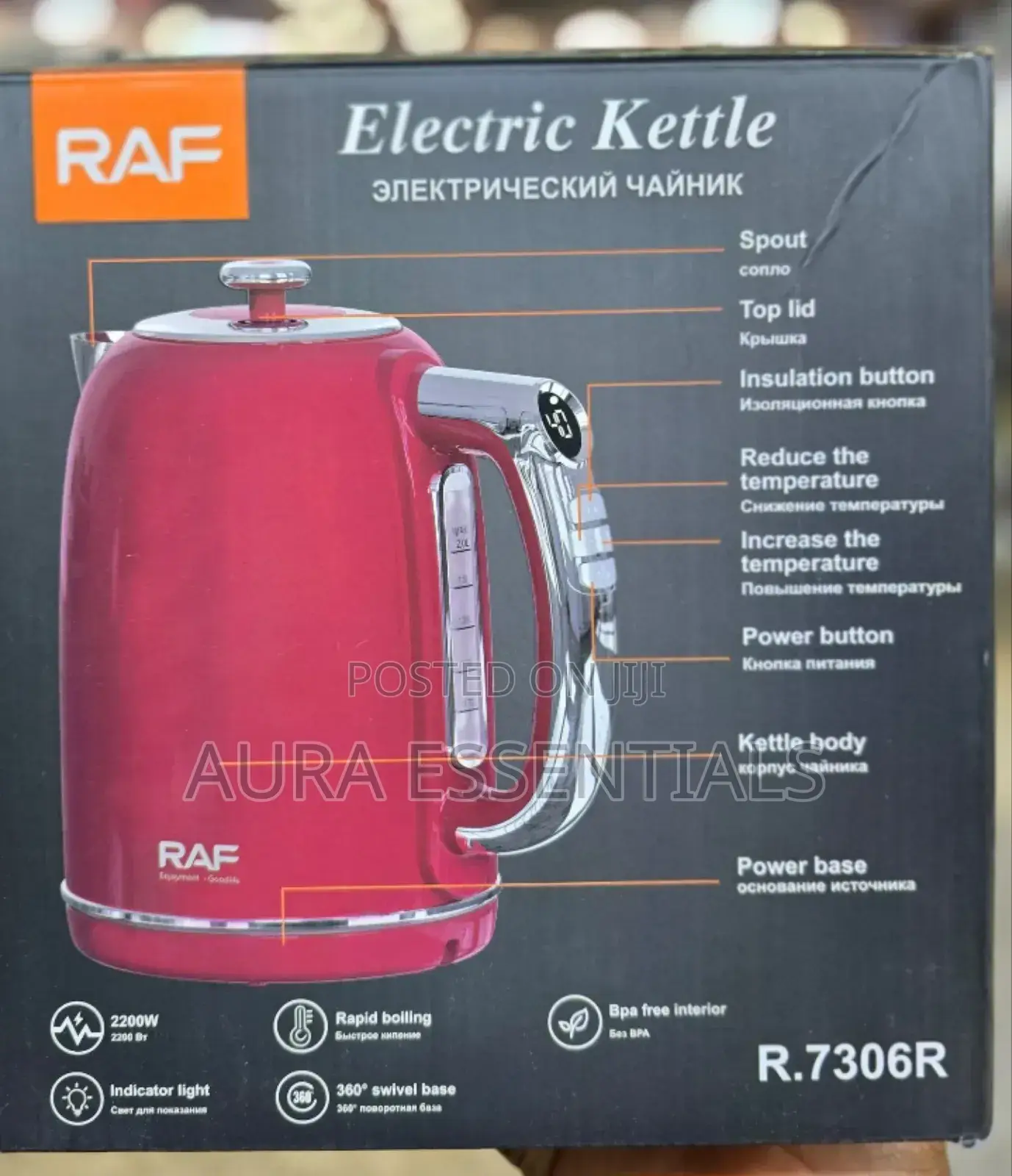 Raf 2.0l R.7306r Electric Kettle