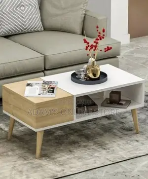 Certer Table White and Brown Yellowish Long Legs