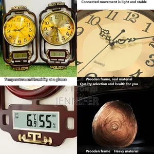 2 in 1 Digital and Analog Wooden Wall Clock