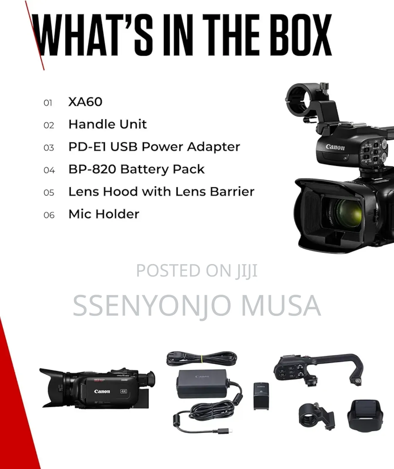 Canon Xa60 Pro Camcorder - Advanced Autofocus 5-Axis