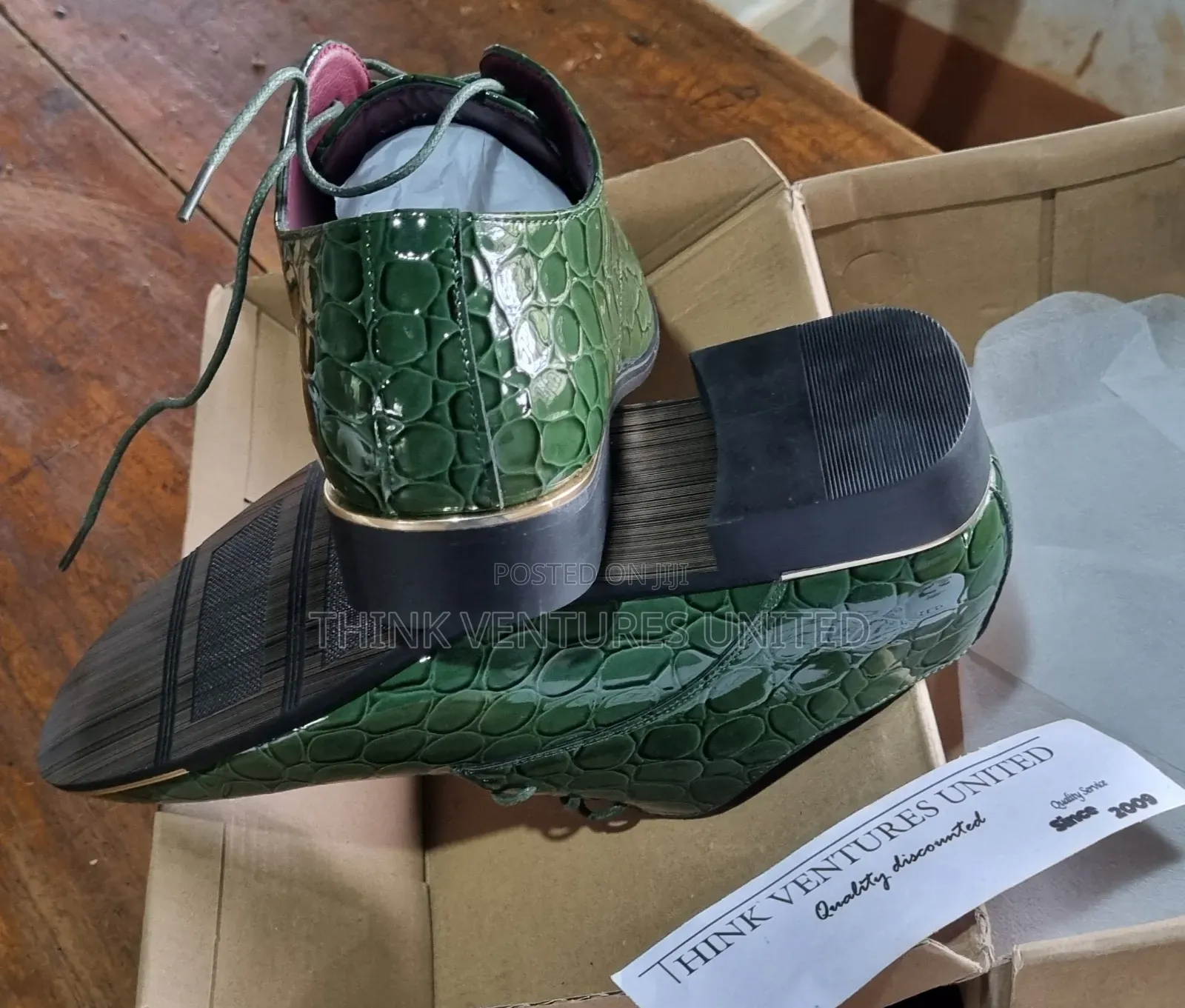 Elegant Green Shoes for Men Size Eu 42