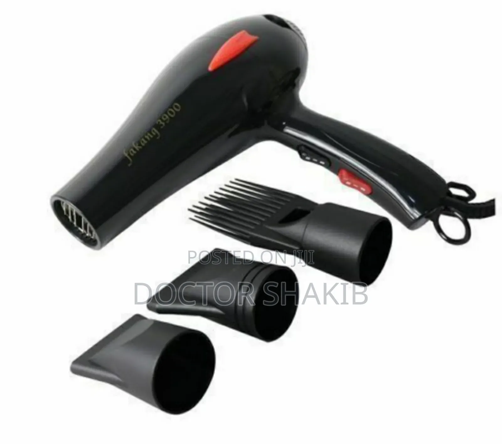 New Fakang Fk-3900 Professional Hair Dryer- Black
