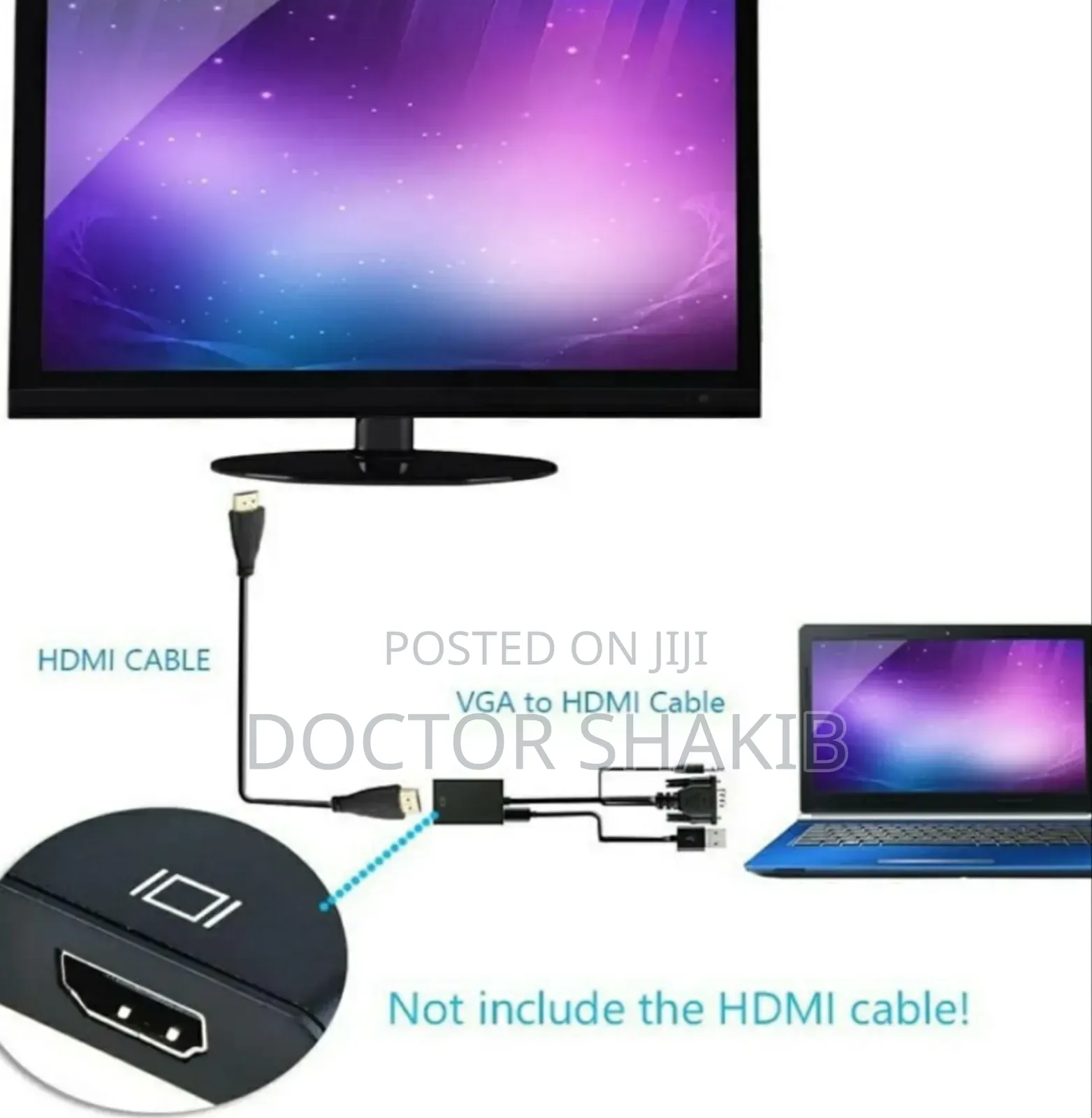 New Original Accessories 1080p Vga Male to Female Hdmi