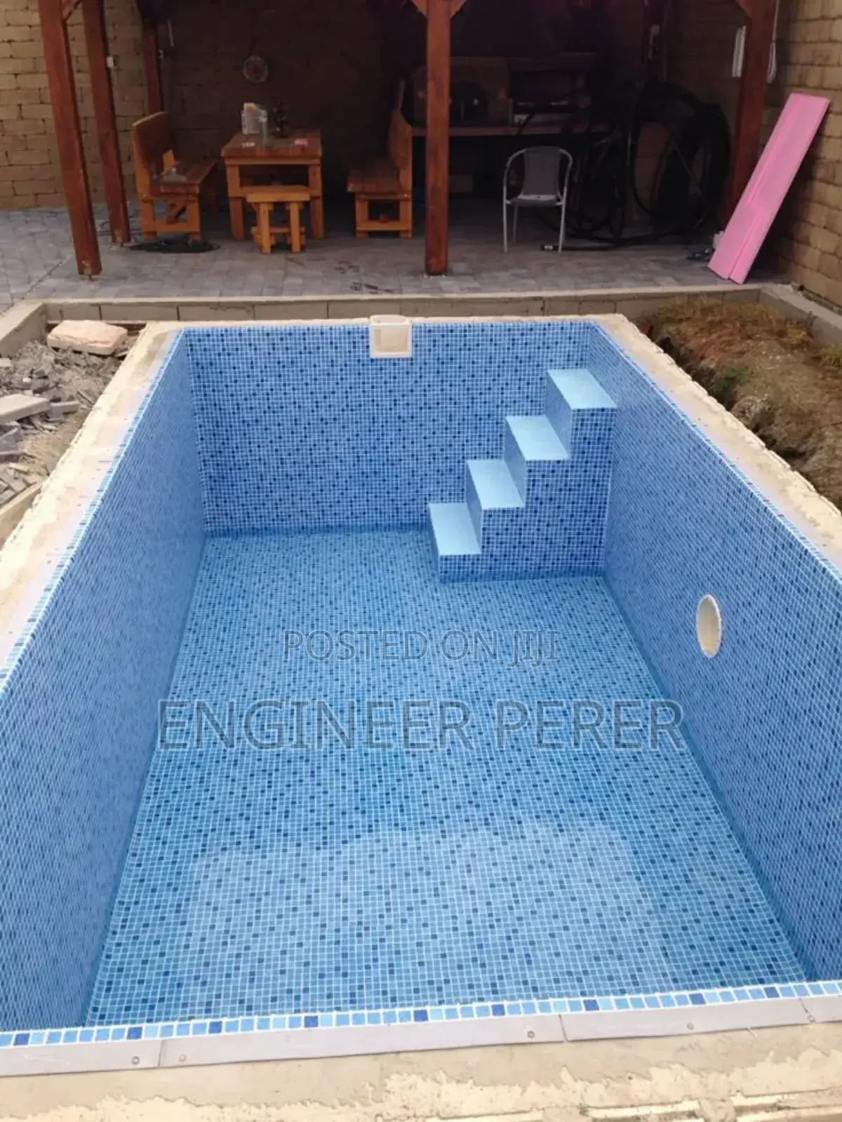Tilling for Swimming Pool