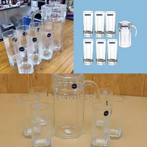 Luminarc 6 Pieces of Juice Glasses Cups and 1 Jar Water Set