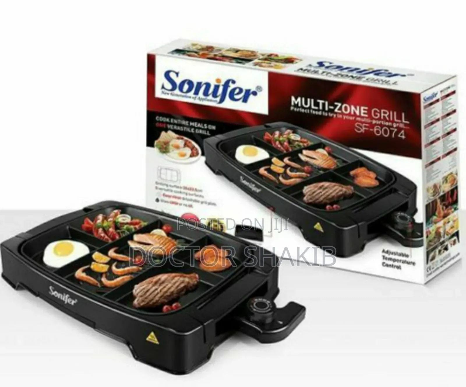 New Sonifer Electric Multi Portion Grill Cooker - Black