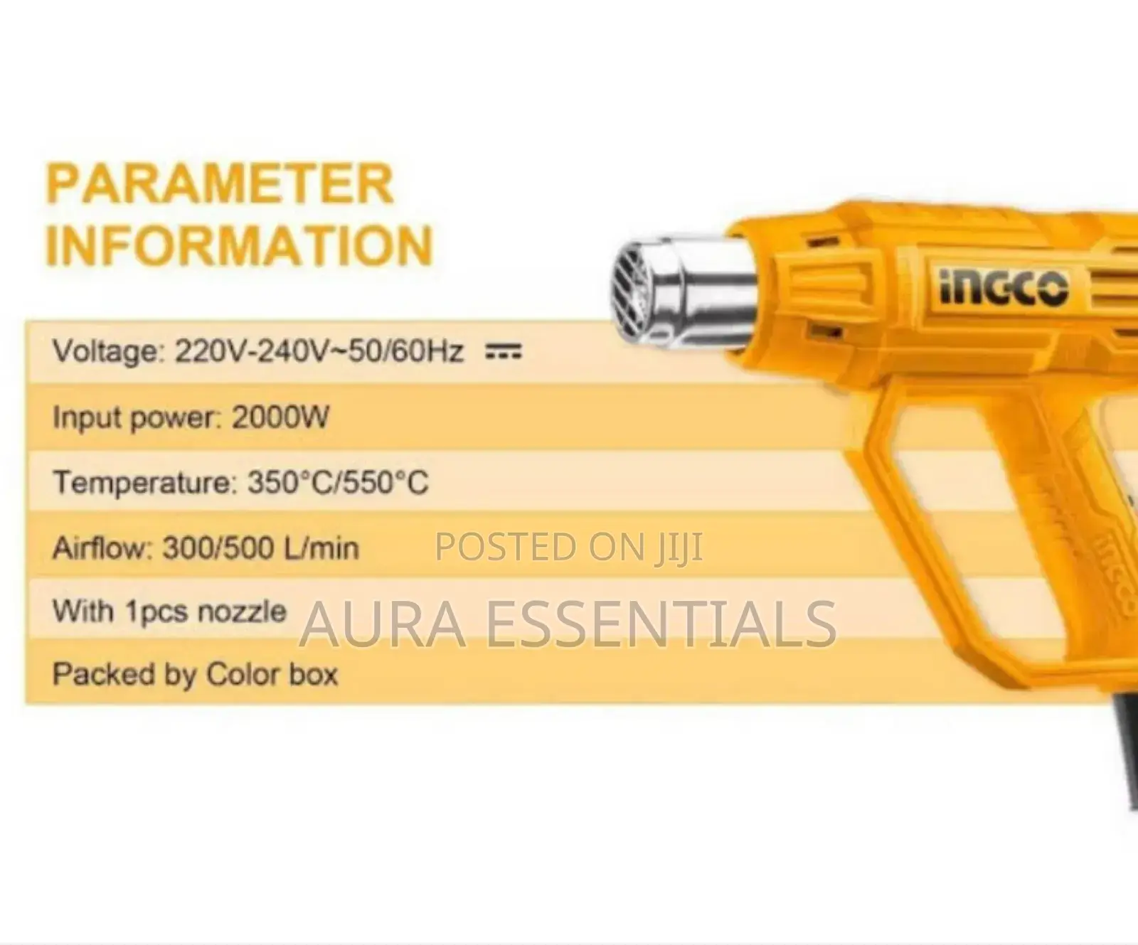 Ingco Heat Gun, 2000w Heavy Duty