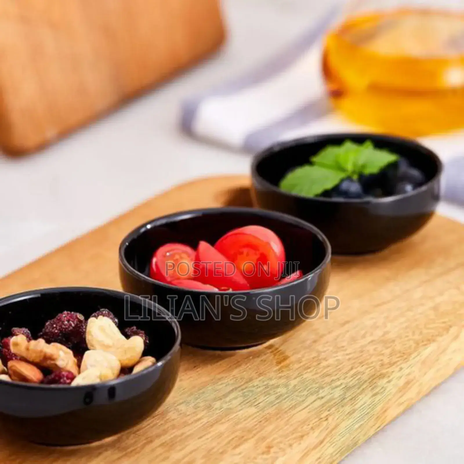 Ceramic Deep Soup Bowls 6 Set, Black Bowls Set