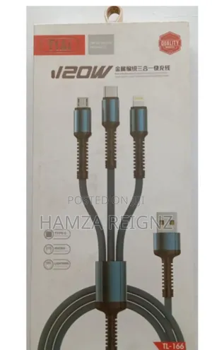 3 in 1 Metal Braided Fast Charging Line
