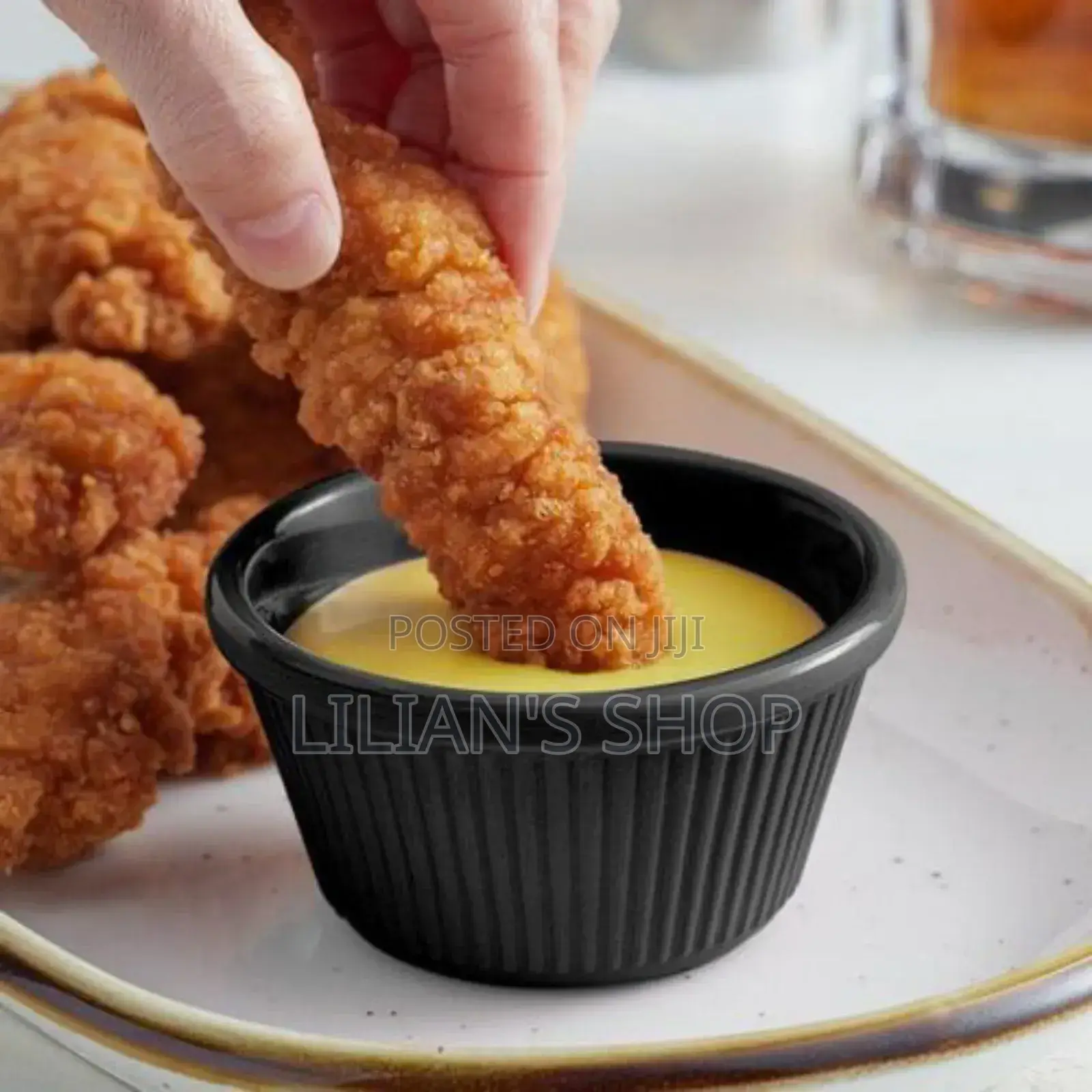 12 Pieces of Black Mini Ramekins Condiment Saucers