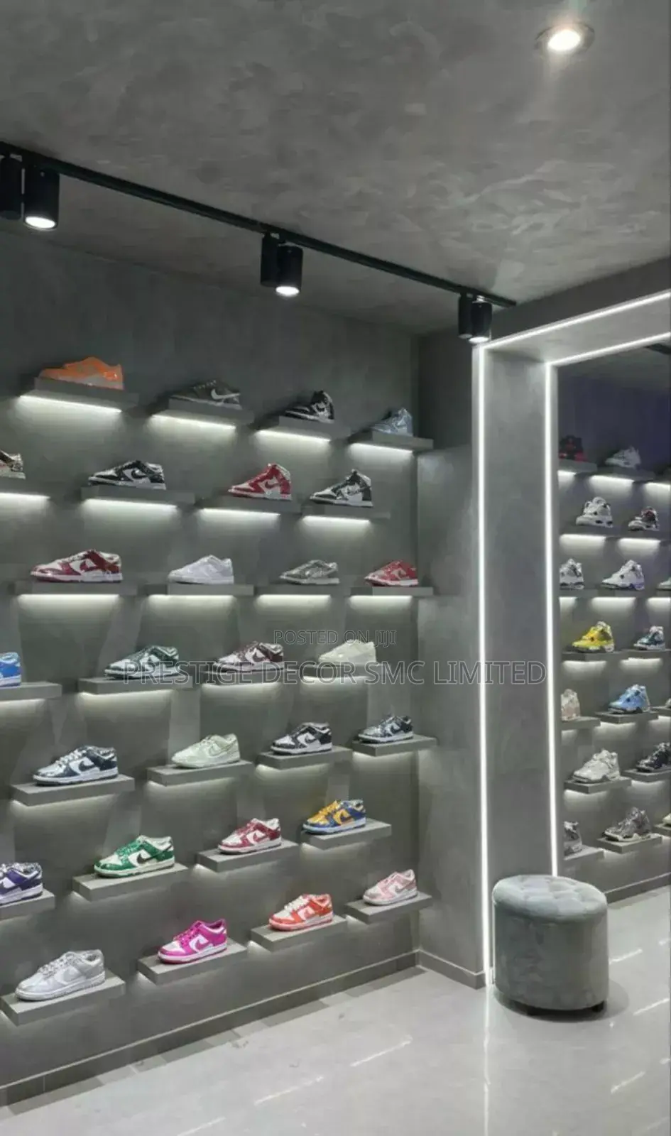 Beautiful Shoe Shelves Boutique Design