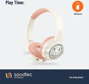 Porodo Soundtec Moose Wireless Kids Headphone. (Pink)