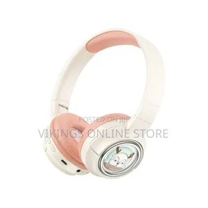 Porodo Soundtec Moose Wireless Kids Headphone, 400mah - Pink