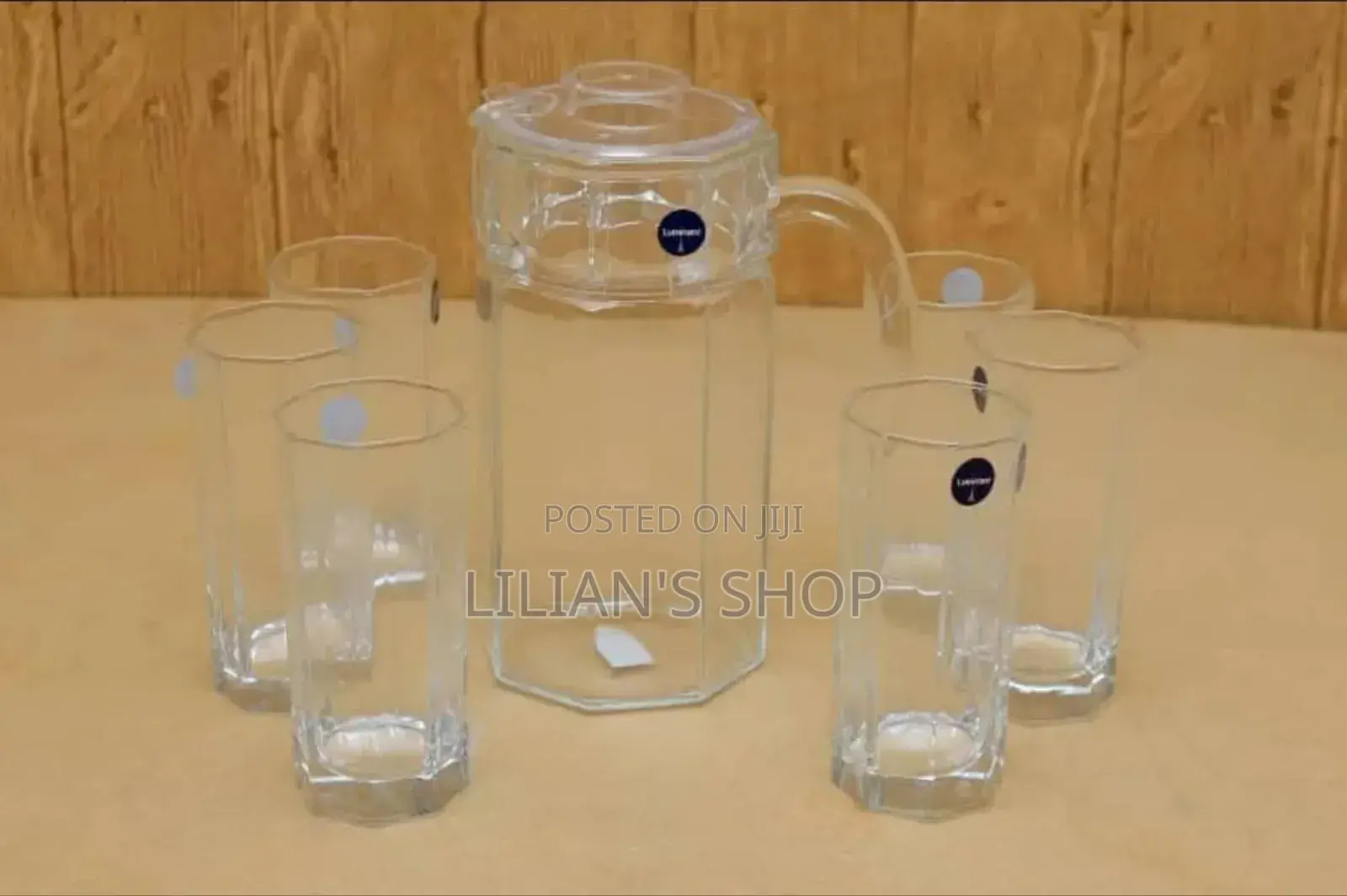 Luminarc 6 Pieces of Juice Glasses Cups and 1 Jar Water Set