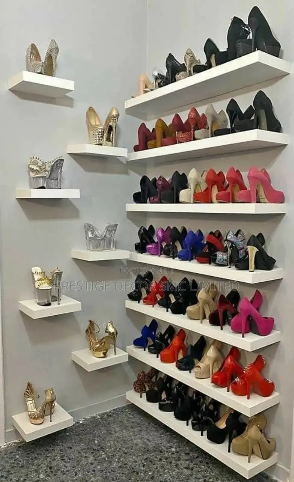 Majestic Shoe Shelves of Ladies Boutique