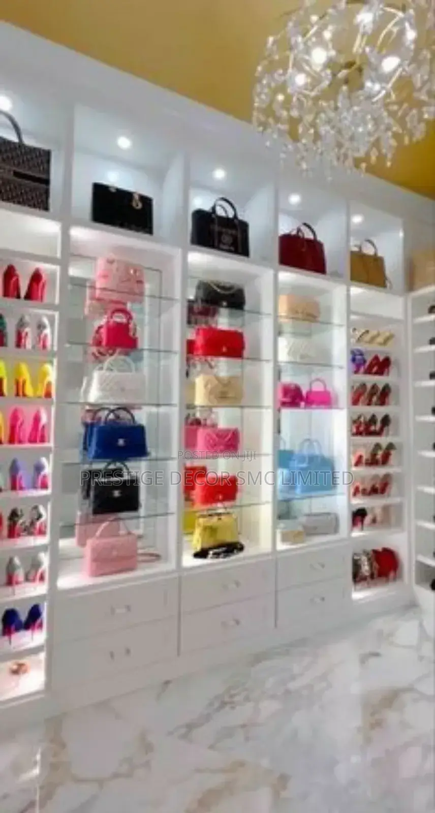 Beautiful Bag Shelves.