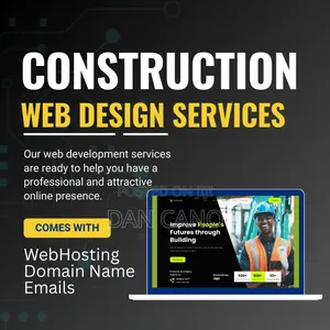 Construction Website Design With Free Hosting Domain