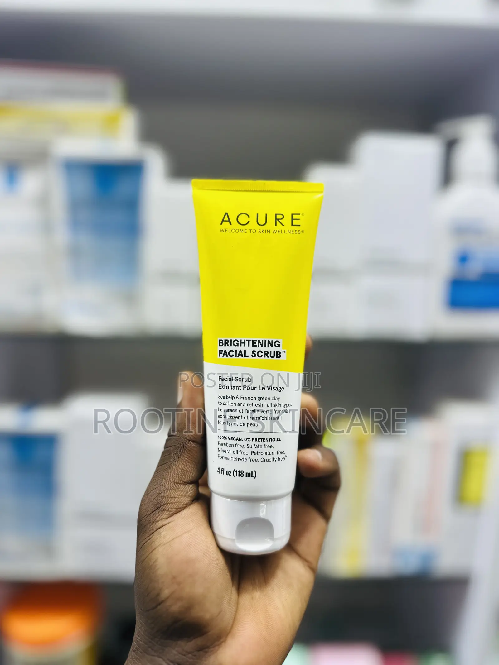 Acure Exfoliating Brightening Facial Scrub 118mls