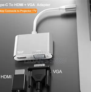 2 in 1 Usb 3.1 Type C to Vga Hdmi Video Converter