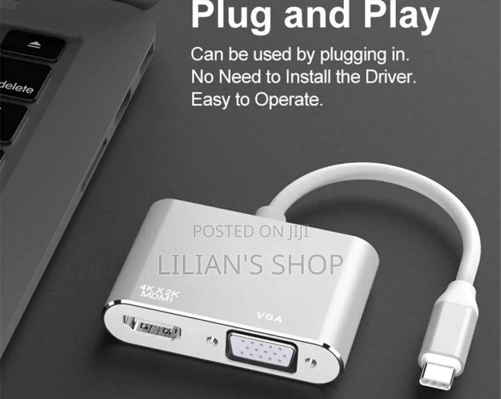 2 in 1 Usb 3.1 Type C to Vga Hdmi Video Converter