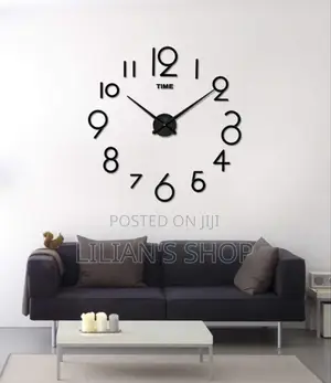 Flamless Wall Clock -Black