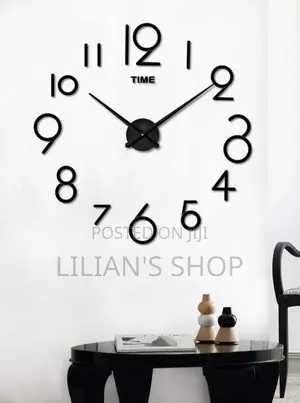 Flamless Wall Clock -Black