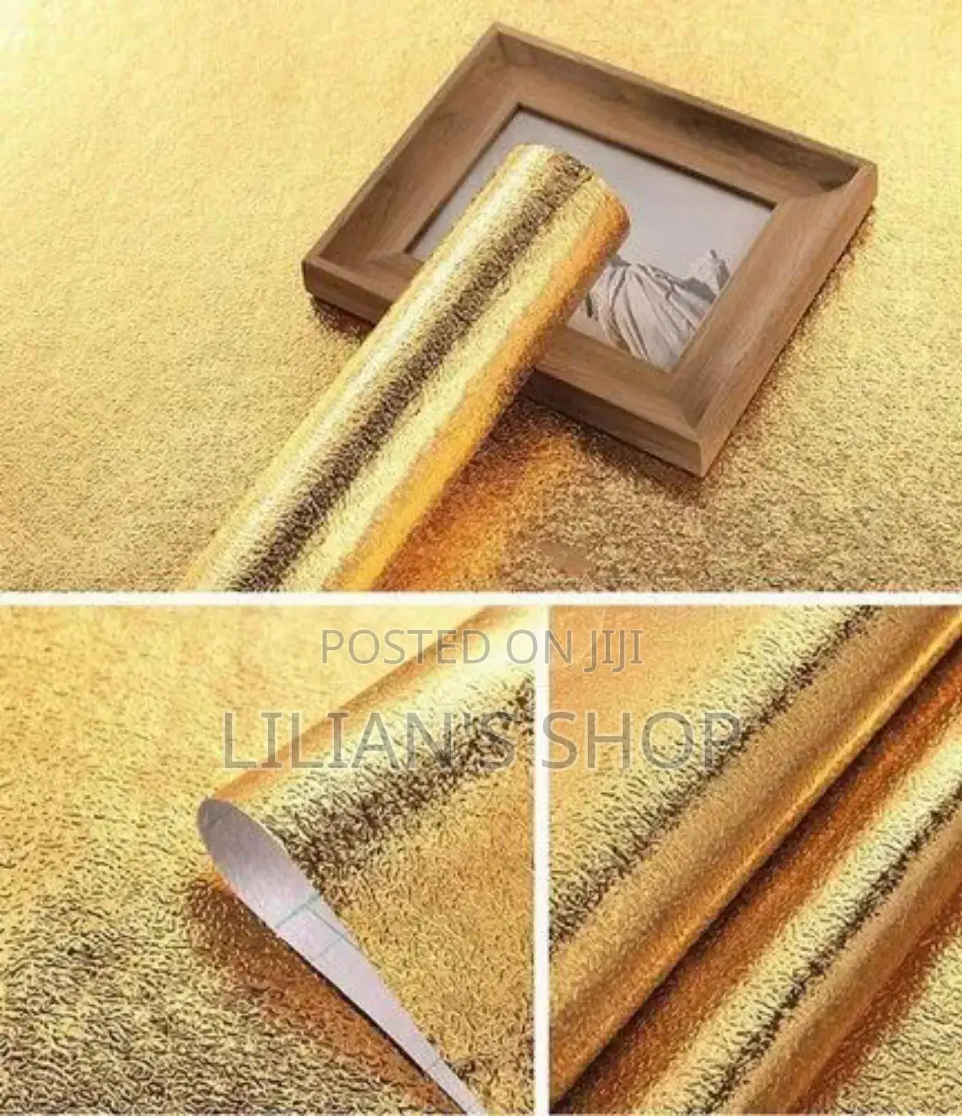 Golden Foil Kitchen Wallpaper Stickers