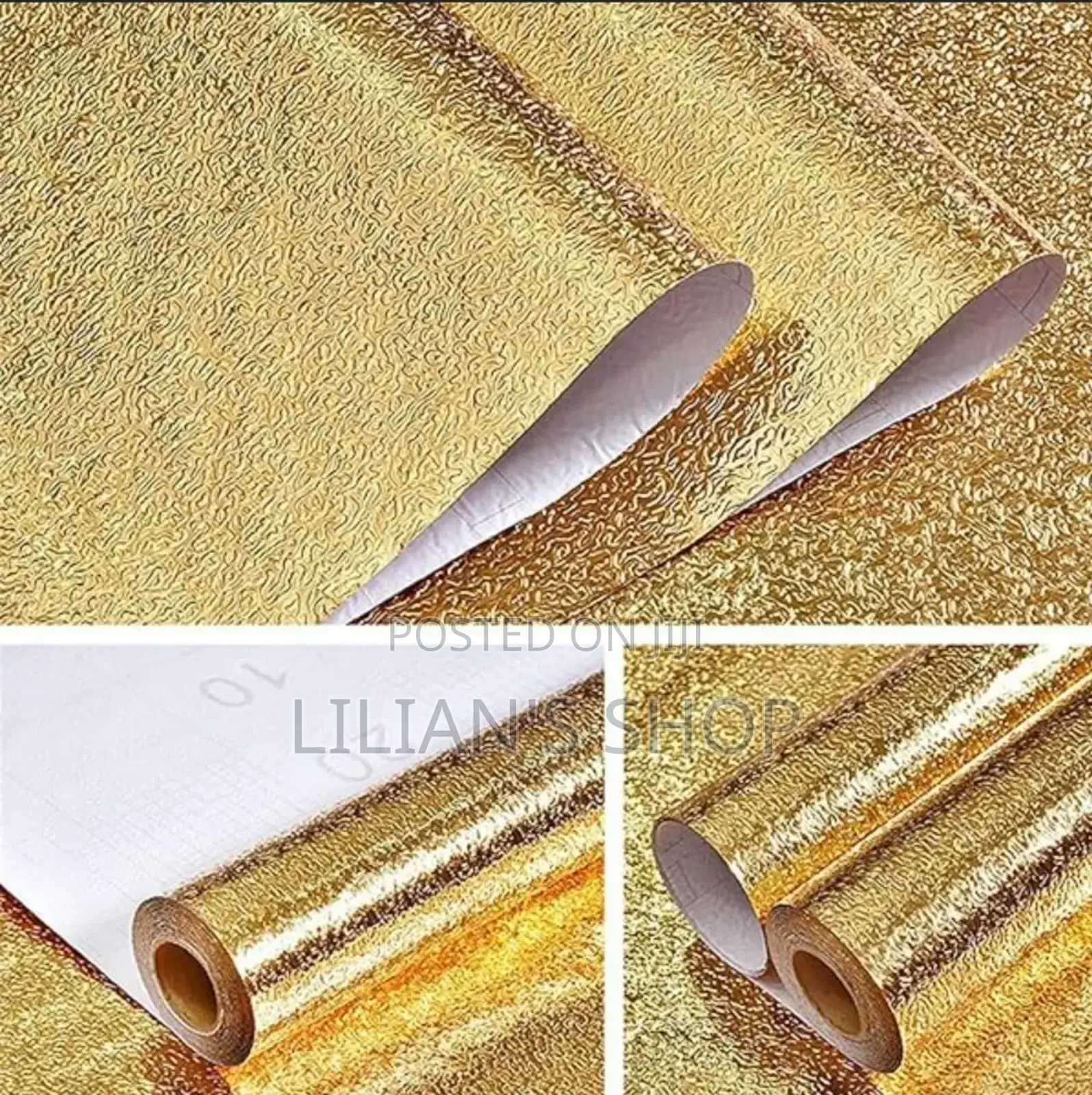 Golden Foil Kitchen Wallpaper Stickers