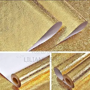 Golden Foil Kitchen Wallpaper Stickers
