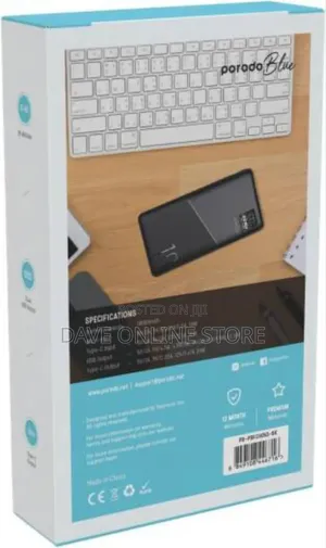 Porodo Blue 10000mah Quick Charger Powerbank Usb-a (Black)