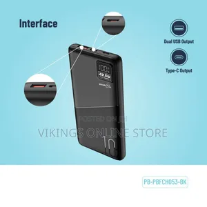 Porodo Blue Quick Charge Power Bank 10000mah Black
