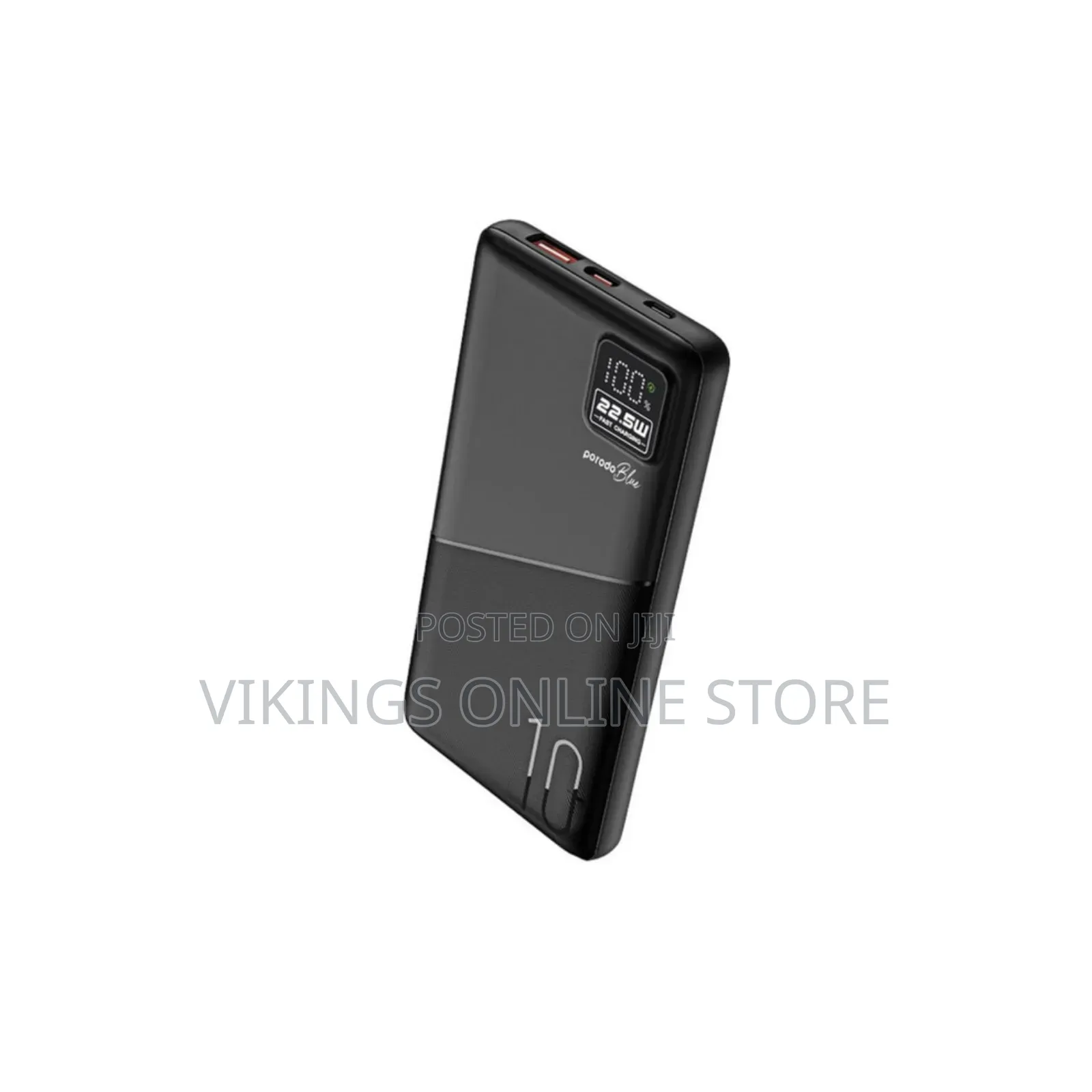 Porodo Blue Quick Charge Power Bank 10000mah Black