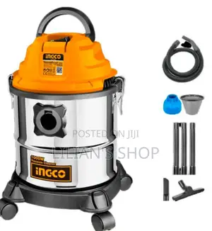 Ingco Vc12202, 1000w, 12l, Vacuum Cleaner, Silver/Orange