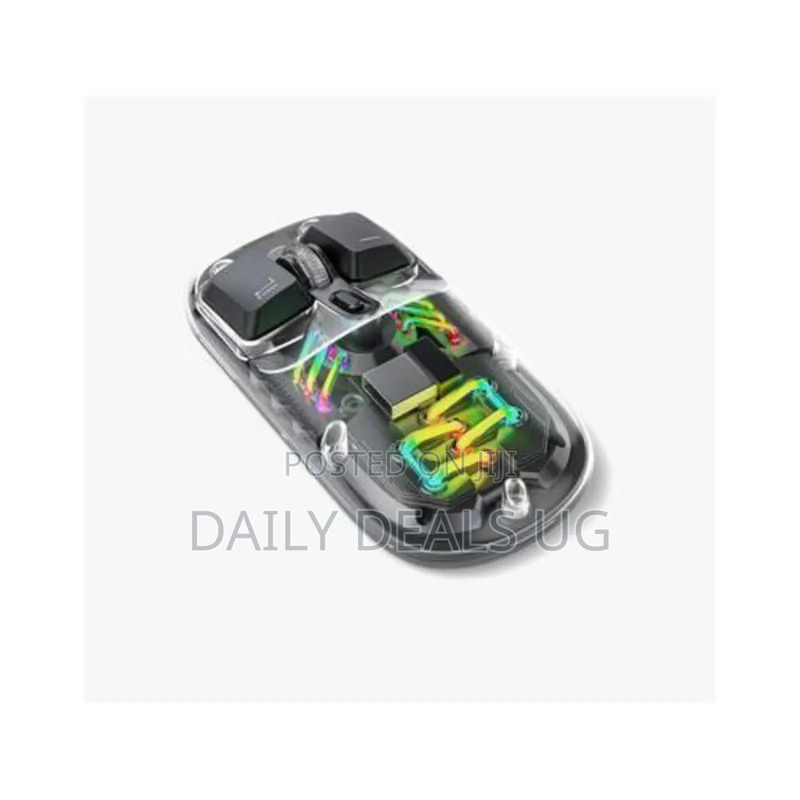 Porodo Transparent Mouse and Bluetooth Dual Mode - Black